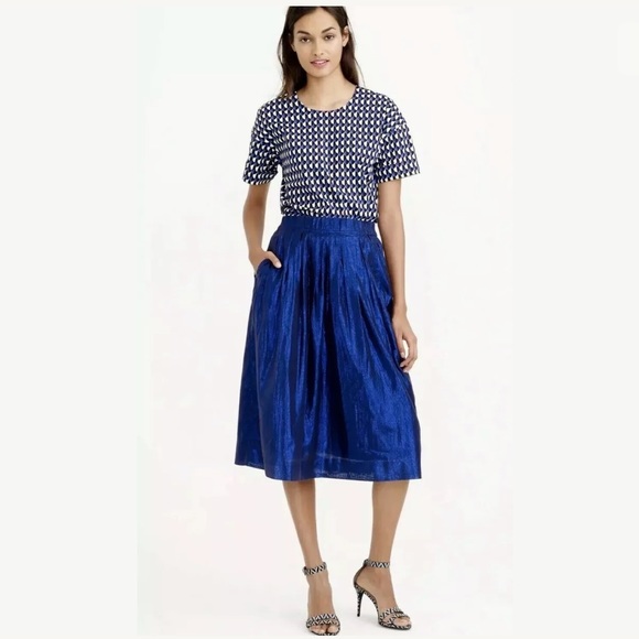J. Crew Skirts | J Crew Pleated Midi 